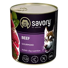 Savory drėgnas maistas šunims su jautiena, 200 - 399 g — 4 nuotrauka
