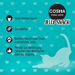 Cosma Jelly Snack skanėstai katėms, ekonominė pakuotė 24 x 14 g, 80 - 124 g — 3 nuotrauka