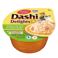 INABA Cat Dashi Delights Vištiena, tunas ir šukutės 70 g