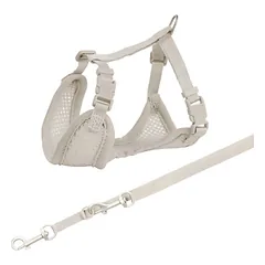 TRIXIE Junior Šuniuko petnešos su pavadėliu 26–34 cm/10 mm, 2.00 m, šviesiai pilki
