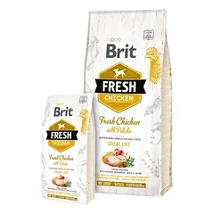 Brit Fresh sausas maistas suaugusiems šunims su vištiena ir bulvėmis 12 kg