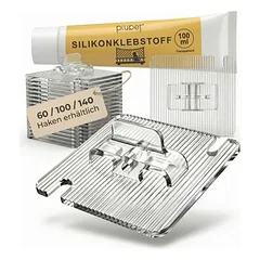 PiuPet® Klebehaken für Katzennetz ohne Bohren I Katzennetz Befestigung