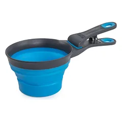 Dexas sulankstomas KlipScoop 3-in-1 didelis - sulankstomas maisto samtelis su maišelio uždarymo spaustuku, didelis, Fioletowy / 473ml — 3 nuotrauka