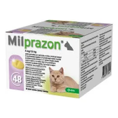 Milprazon 4 mg/10 mg tabletės nuo kirminų mažoms katėms ir kačiukams