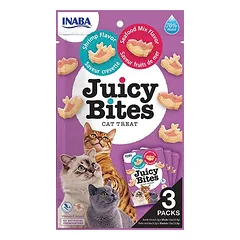 Juicy Bites krevečių ir jūros gėrybių skanėstai katėms 6x100g