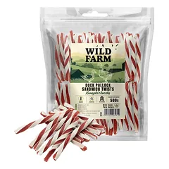 WILD FARM ančių sumuštinis 500g skanėstai šunims