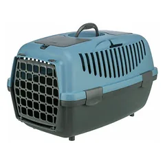 TRIXIE Capri 2 transportavimo dėžė XS–S 37x34x55 cm, (tamsiai pilka / pastelinis mėlynas) — 5 nuotrauka