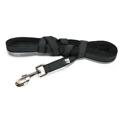 Julius K9 Color & Gray Supergrip pavadėlis su rankena, juodas - treniruočių pavadėlis su rankena, juodas, neslystantis, 10m/20mm — 2 nuotrauka