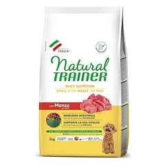 Natural Trainer Adult Mini sausas maistas šunims su jautiena