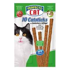 Perfecto Cat lazdelės - skanėstai su triušiena ir paukštiena katėms
