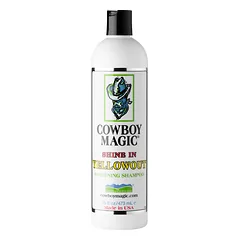 Cowboy Magic Shine In Yellowout Whitening Shampoo - šampūnas, kuris sumažina pageltimą ir paryškina natūralią kailio spalvą