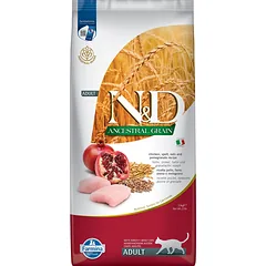 FARMINA N&D Ancestral Adult Cat 10 kg vištiena, spelta kviečiai, avižos ir granatų vaisiai