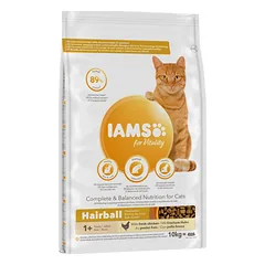IAMS-Dry food for Vitality Hairball suaugusioms ir vyresnėms katėms, su vištiena 10kg
