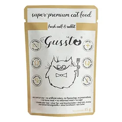 GUSSTO Cat Fresh Calf & Rabbit šlapias kačių maistas ėriena ir triušių 85 g