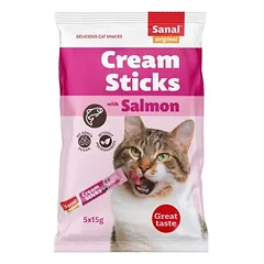 Sanal Cream Sticks lašišos skanėstai katėms 6×75 g