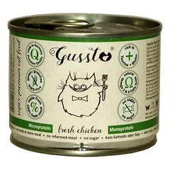 GUSSTO Cat Fresh Chicken drėgnas kačių ėdalas šviežia vištiena 6x200g