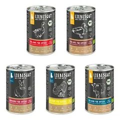 Liebesgut drėgnas maistas katėms, bandomasis rinkinys Adult & Sensitiv 10 x 400 g