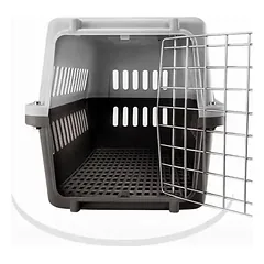Didelis gyvūnų transportavimo narvas katėms, šunims ir triušiams iš tvirto plastiko 48x30x32 cm — 2 nuotrauka