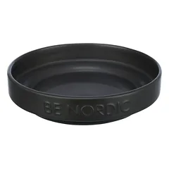 Trixie Be Nordic Flat Ceramic dubenėlis su neslystančiu žiedu šunims ir katėms, juodas, 0.3 l/ø 16 cm