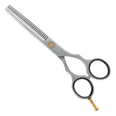 Henbor Superior Golden Line Thinner - vienpusės retinimo žirklės su matine apdaila, 30 dantų, Srebrny / 5,5" — 2 nuotrauka