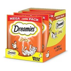 DREAMIES Mega Pack 4x180 g Skanus vištienos skanėstas katėms