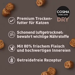 Cosma Air-Dried sausas maistas su jautiena ir vištiena, katėms, 1,5 - 2,9 kg — 2 nuotrauka