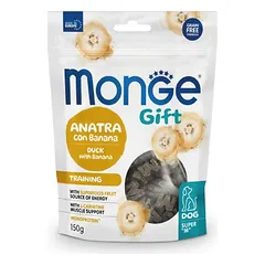 Monge Gift Super M Training Duck With Banana gardumėlis suaugusiems šunims, 150 g