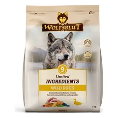 WOLFSBLUT Adult Limited INGREDIENTS Wild Duck sausas maistas šunims su laukine antiena, 1 kg