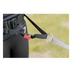 Trixie Jogging Belt With Leash bėgimo diržas su pavadėliu šunims, pilka/juoda, diržas 70-130 cm/23 cm, pavadėlis 1.15-1.50 m/20 mm — 2 nuotrauka