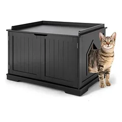 Giantex Katzenklo, Katzentoilettenmöbel Mit 2 Türen