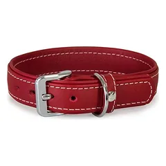 Das Lederband Hundehalsband Barcelona Indian-Red