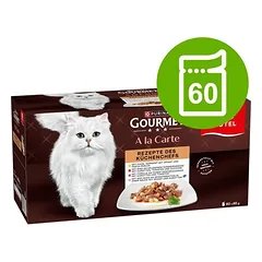 Purina GOURMET Megapack A la Carte, drėgnas maistas katėms 60 x 85 g