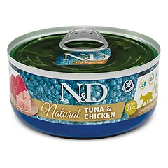 FARMINA N&D NATURAL - CAT Wet Tuna&Chicken ADULT 70 g (pak.24)