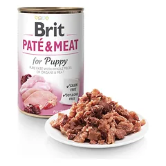 BRIT CARE Chicken&Turkey for Puppy Pate & Meat konservai šuniukams su vištiena ir kalakutiena 400 g — 2 nuotrauka