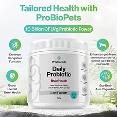 PROBIOPETS Brain Health probiotikai smegenų veiklai šunims, 100 g — 4 nuotrauka