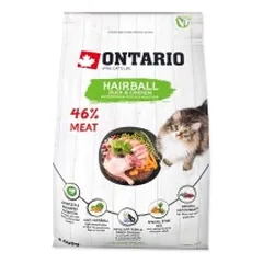 Ontario visavertis pašaras suaugusioms katėms Cat Hairball, 0,4 kg — 3 nuotrauka