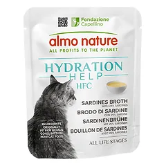 Almo Nature HFC Hydration Help Cats konservai suaugusiems katėms su sardinių sultiniu ir sardinėmis, 50 g