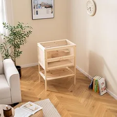 Giantex medinis narvelis žiurkėnams, laisvai stovintis, atidaromas stogas su tinkleliu, Bronzinė — 3 nuotrauka