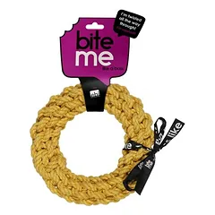 Europet Bernina žaislas šunims, pintas žiedas „da-chain“, geltonas, Matmenys: 18 cm — 2 nuotrauka