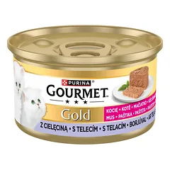Purina Gourmet Gold Kitten putėsiai su veršiena 85g