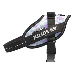 Julius - K9 IDC Powerharness Cartoon - šuns pakinktai su atspindinčiais elementais, gėlių dizainas - Mini - Mini