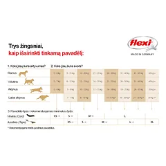 FLEXI pavadėlis šuniui ONE, juostinis 5m, baltas — 3 nuotrauka
