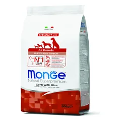 Monge Dry Dog Natural Superpremium Spec. Line All Breeds Puppy sausas maistas šuniukams su ėriena, 0,8 kg