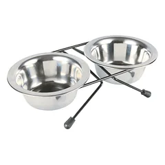 TRIXIE Dubenėlių kompl., nerūd. plienas-metalas, 2x0.2 l, 11 cm-24x6x14 cm (pak.4)