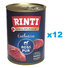 RINTI Singlefleisch Exclusive Horse Grynas monoproteinas 12x400 g