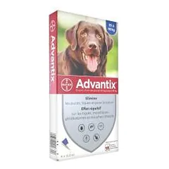 Advantix užlašinamasis tirpalas nuo blusų ir erkių šunims 25-40 kg, 4 vnt.