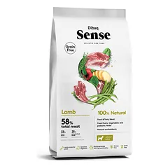 Dibaq Sense begrūdis maistas šunims su aviena mini granulėmis 2KG