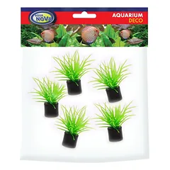 AQUA NOVA plastikinis augalas 3cm 5vnt — 1 nuotrauka