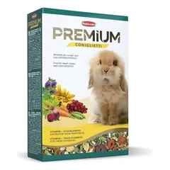 Maistas triušiams su vaisiais ir daržovėmis Premium Coniglietti 500 g