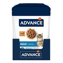 Advance Feline Adult su višta, drėgnas maistas katėms
